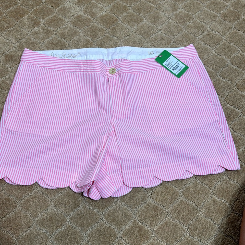 NWT Pink Seersucker Shorts